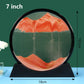 Moving Sand Art Pictures 3-d, Quicksand Painting Ornaments, Round Glass 3D Frame, Dynamic Sand Art Liquid Motion