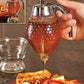 Crystal Glass Honey Dispenser Transparent Honey Storage Bottle Container with Holder