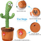 Dancing Cactus Toy with Recording - Rechargeable/Cell Operated Plush Funny Electronic Shaking Cactus Singing Dancing Cactus