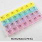 Monthly Pill Box am/pm Pill Organizer box for 7 Days 21 Compartments pill packaging box