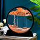 Moving Sand Art Pictures 3-d, Quicksand Painting Ornaments, Round Glass 3D Frame, Dynamic Sand Art Liquid Motion