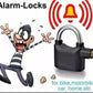 ( FREE HOME DELIVERY ) Alarm Lock Padlock Anti-Theft Security System Door Safety Lock (Black)