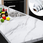 (Pack of 5) Self Adhesive White Marble Sheet for Kitchen / Waterproof Anti Oil & Heat Resistant Wallpaper Sheet (2 Feet x 6.5 feet)