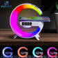 (free home delivery) Multifunctional Lamp With Bluetooth Speaker Wireless Charger Sunrise Wake-up & Alarm Clock