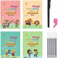 (Pack of 4) Magic Practice Copybook for Kids, Children Reusable Handwriting Practice Copy Books for Preschools Magic Workbook Letter Writing Book