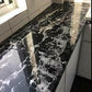 Pack of 2 Black marble Self Adhesive Waterproof Stickers